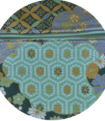 Plecak łezka – zielony – japońskie wzory geometryczne