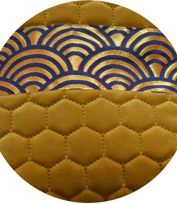 Torebka z pluszu ze wzorem seigaiha