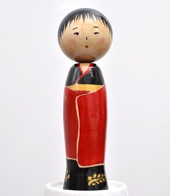 Lalka drewniana w stylu kokeshi – Kanako – 13 cm