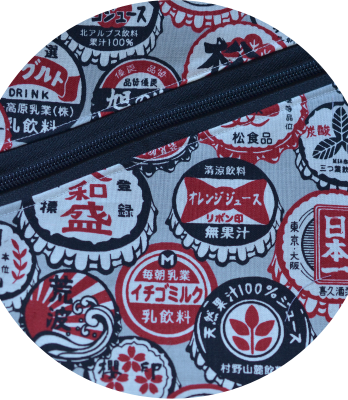 Plecak damski na jedno ramię – shamisen – japońskie napisy