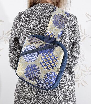 Plecak na jedno ramię – shamisen – japońskie wzory geometryczne