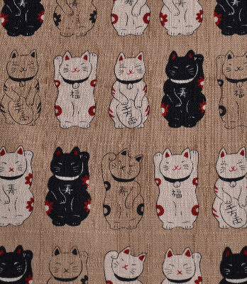 Chusta furoshiki kot maneki neko – mała (54 x 54 cm)